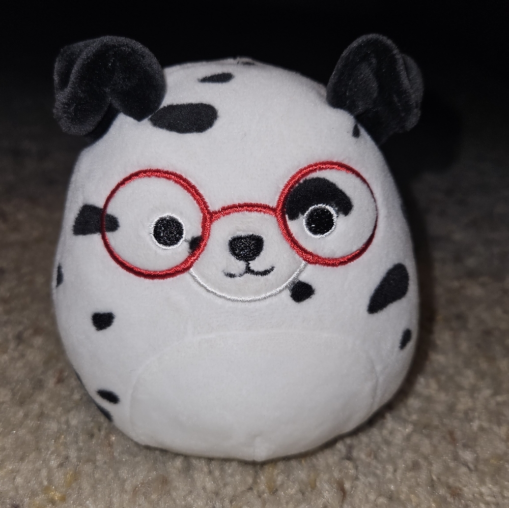 NEW Squishmallows Dustin the Dalmatian Dog 🐕 5" with Red Glasses
